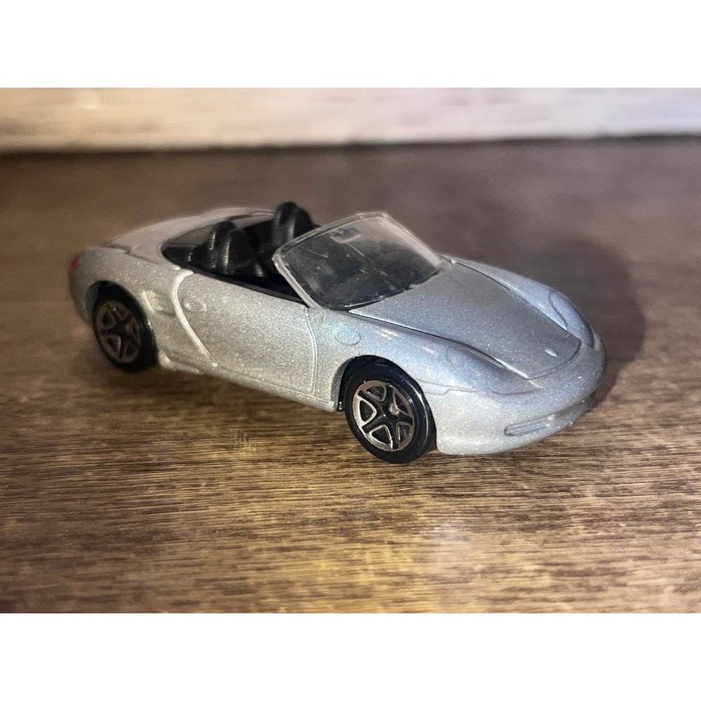 Matchbox #5 Silver + Black Interior 1999 Porsche Boxster Convertible Loose EUC
